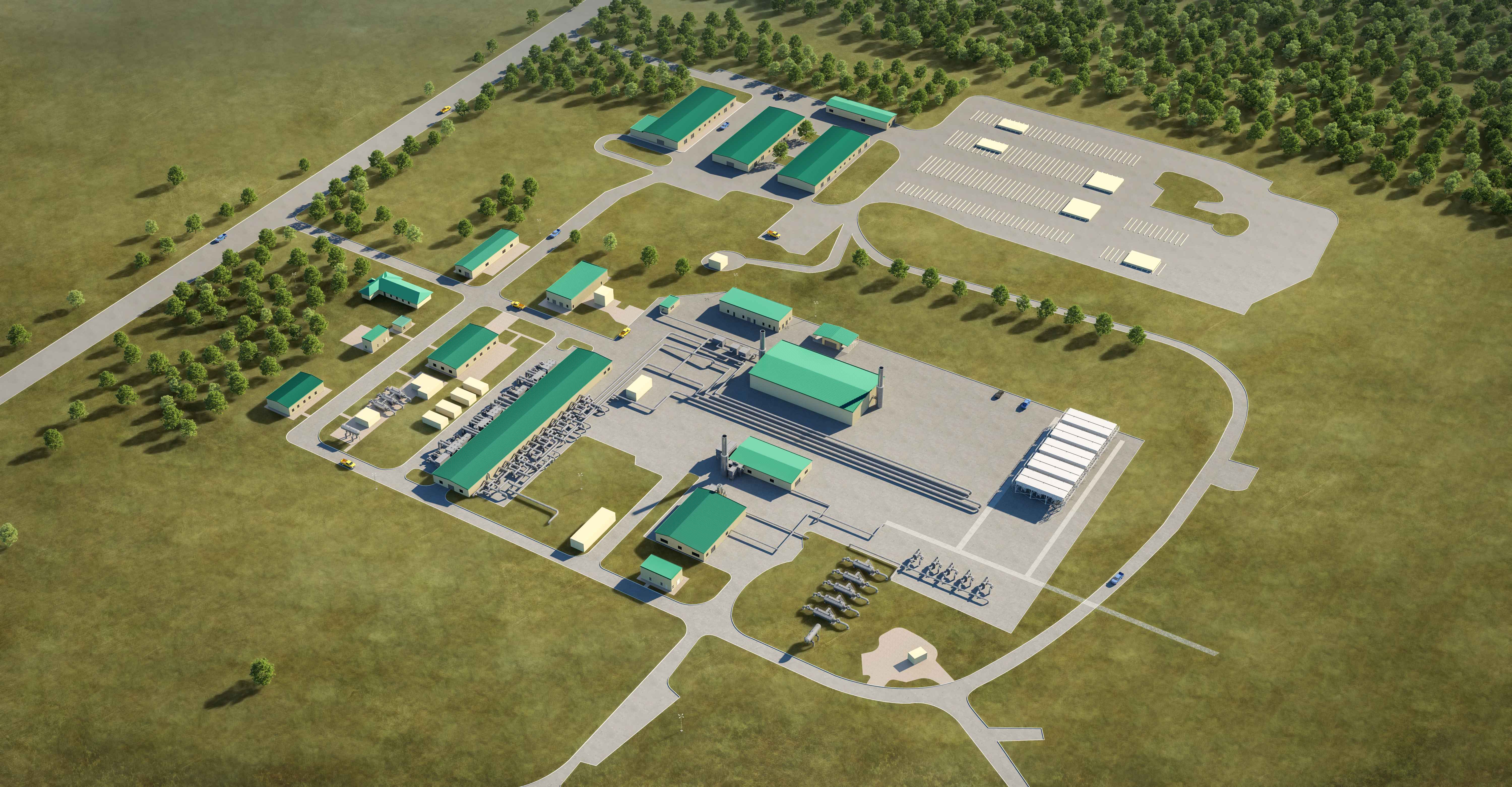 LNG Compressor Station-3-1-Exterior-Aerial-Daytime